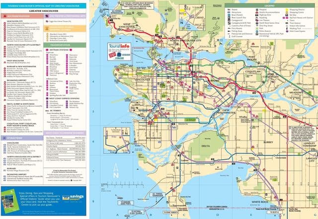 Mappa delle strade di Vancouver