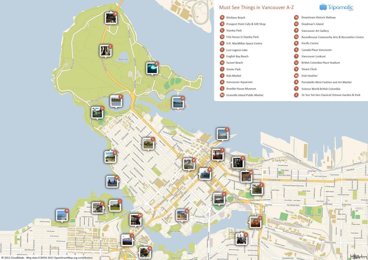 Cartina di Vancouver